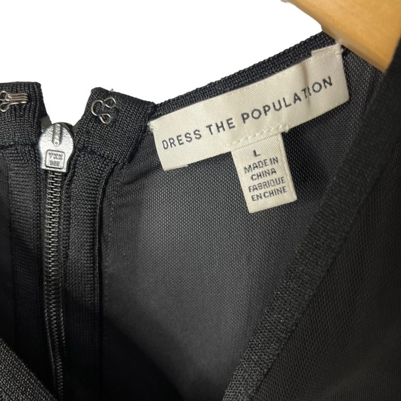 Dress The Population Aitana Sheath Dress Black Size Large Bodycon Bandage - Picture 4 of 10